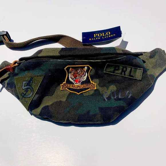 POLO Waist Bag Tiger-Patch Camo Canvas for Men